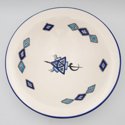 Plat Tebsi Sahel bleu - D 37 cm