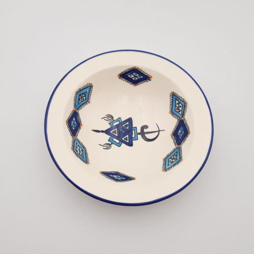 Lot de 6 assiettes Tebsi Sahel bleu - D 23 cm