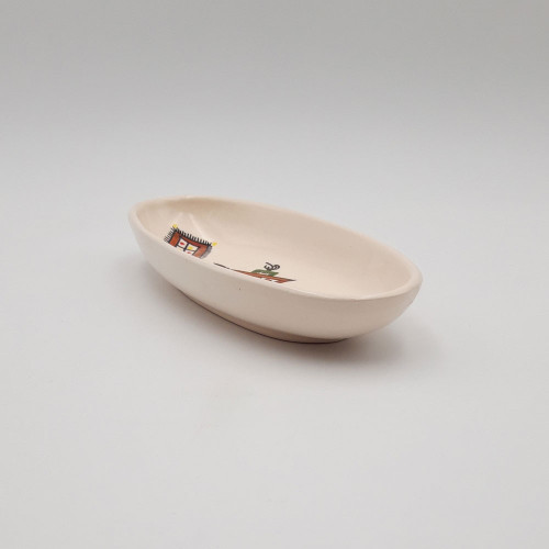 Plat ovale Sahel beige - L 30 cm