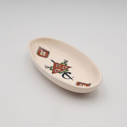 Plat ovale Sahel beige - L 30 cm 2