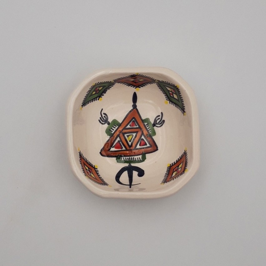 Plat octogonal Sahel beige - L 10 cm