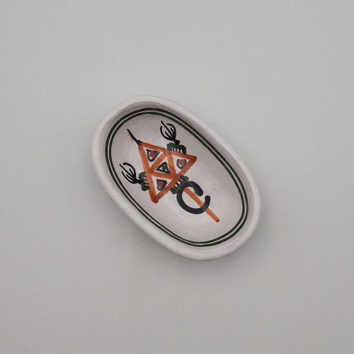 Ramequin ovale Khelel beige - L 12 cm