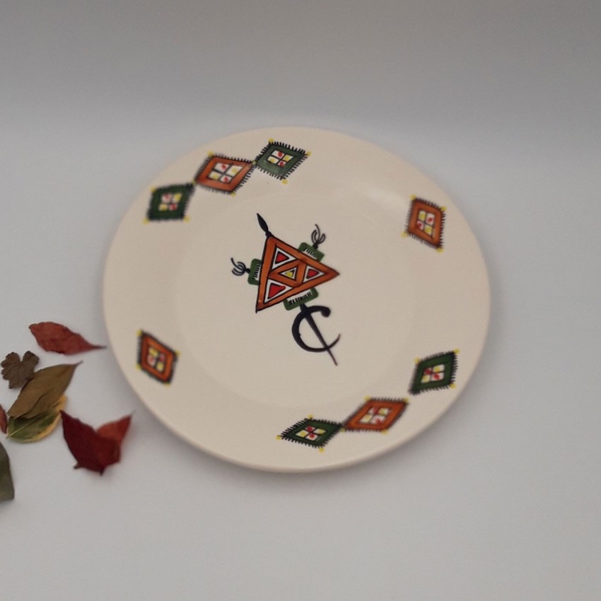 Assiette plate Sahel beige - D 24 cm