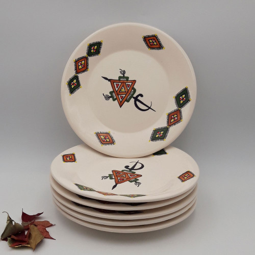 Lot de 6 assiettes plates Sahel beige - D 24 cm 2