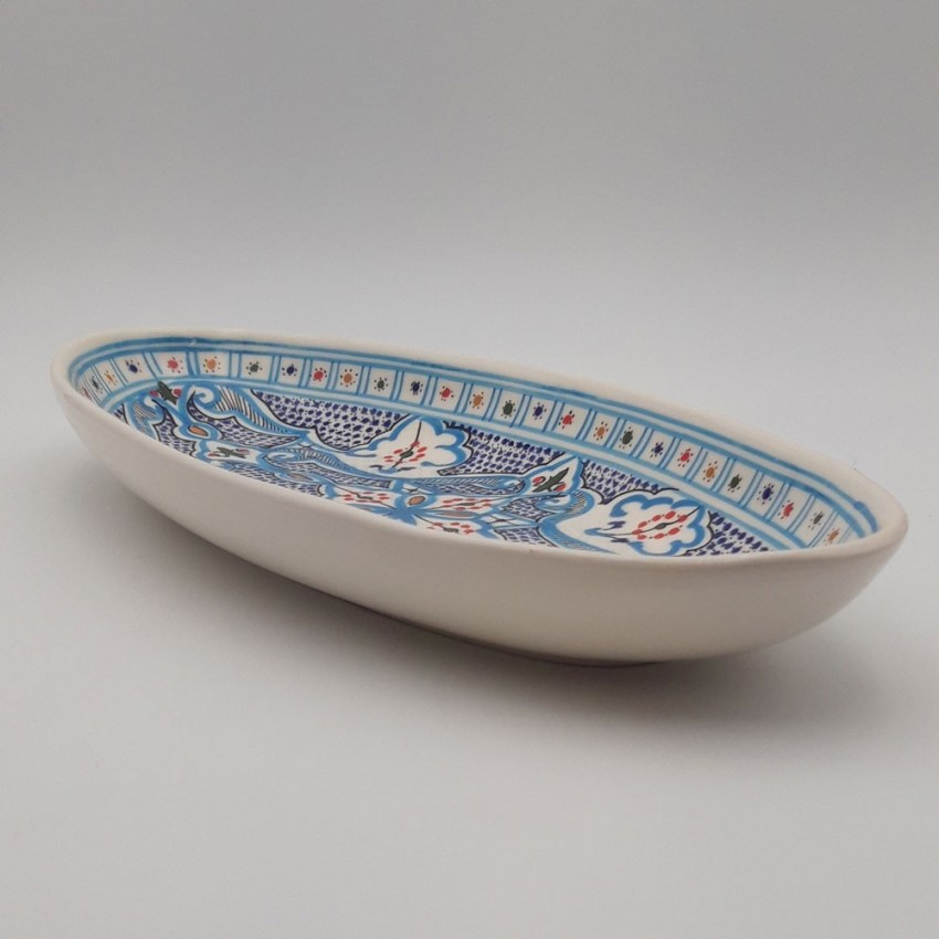 Plat ovale Marocain turquoise - L 53 cm