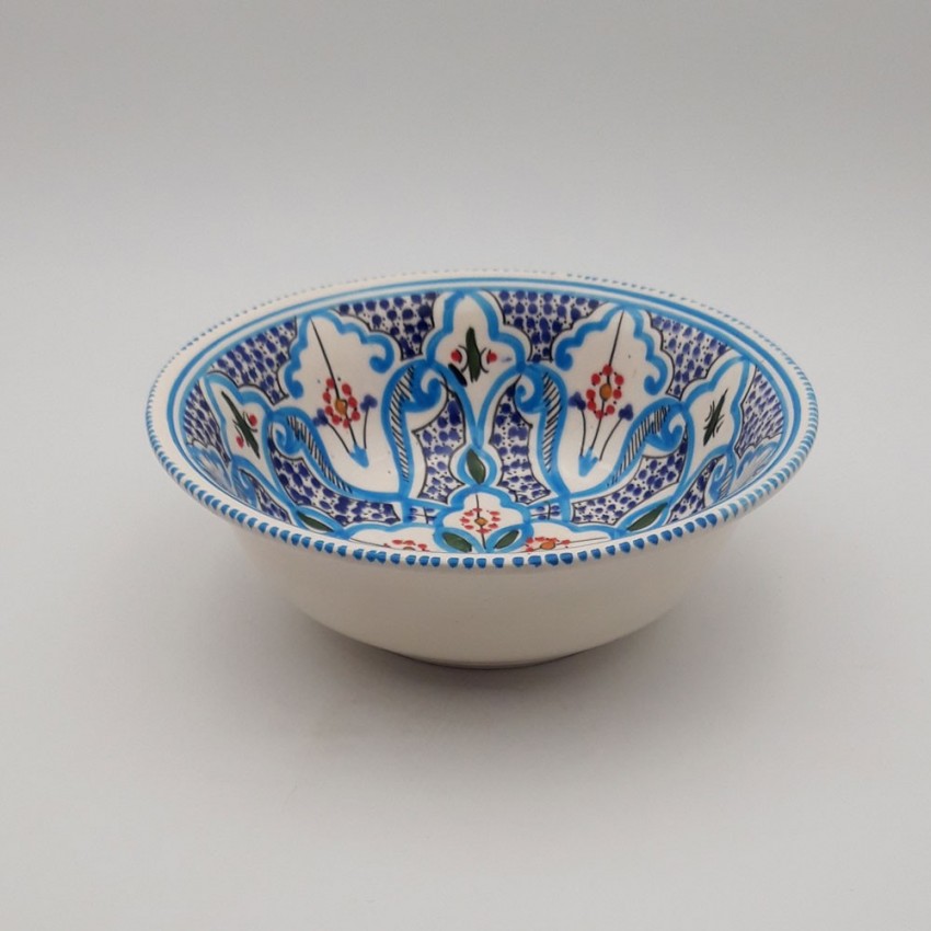 Saladier Marocain Turquoise Liseré - D 25 cm