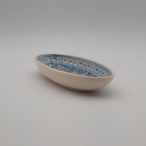 Plat ovale Marocain turquoise - L 30 cm