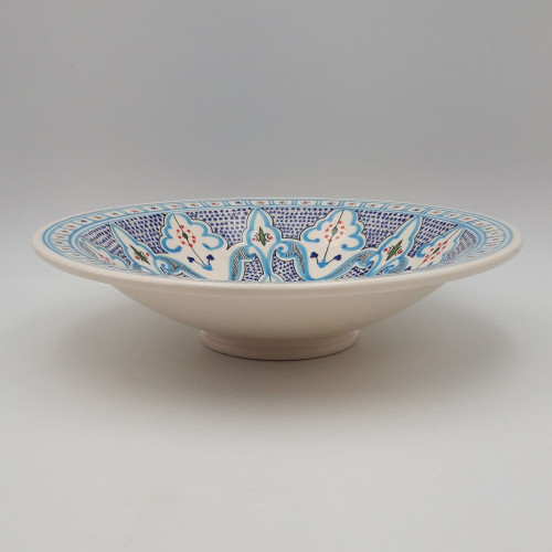 Plat Tebsi Marocain turquoise - D 33 cm