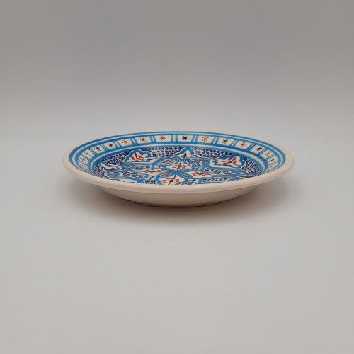 Lot de 6 assiettes à entrée ou dessert Marocain turquoise - D 20 cm
