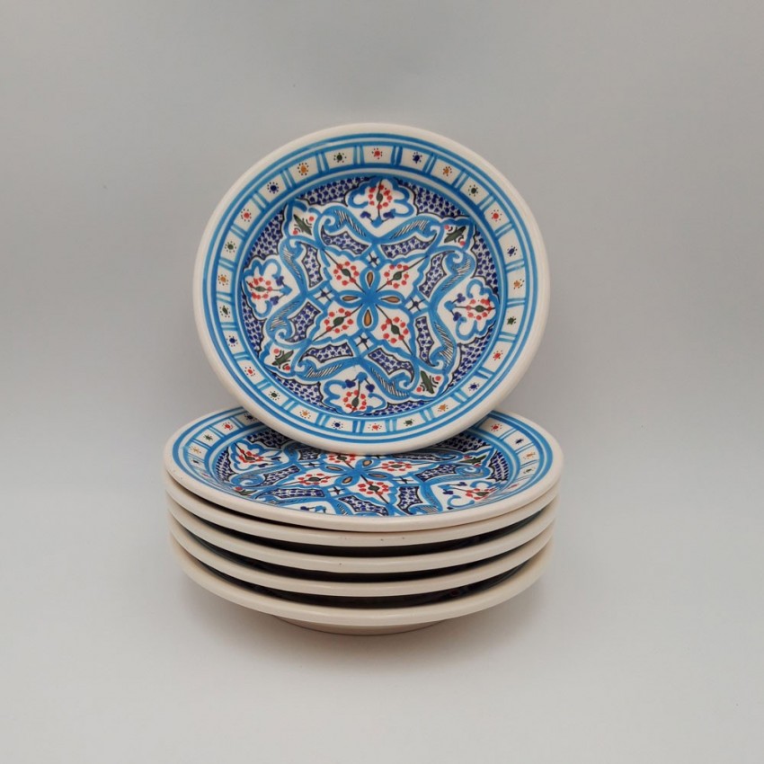 Service à dessert Marocain turquoise - 6 pers