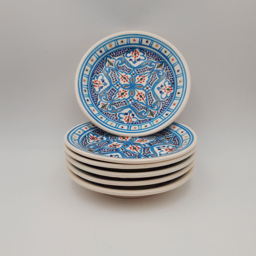 Service à dessert Marocain turquoise - 8 pers