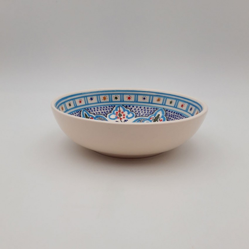 Lot de 6 assiettes creuses jatte Marocain Turquoise - D 20 cm