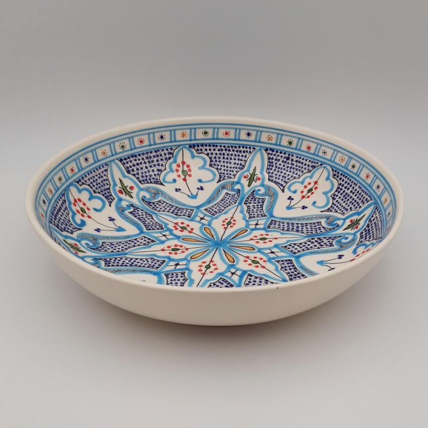 Service à couscous assiettes jattes Marocain Turquoise - 6 pers