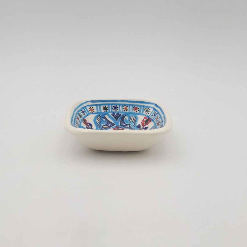 Plat carré Marocain Turquoise - L 10 cm