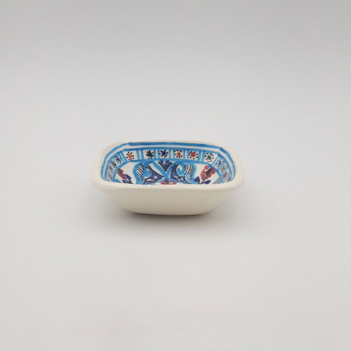 Plat carré Marocain Turquoise - L 10 cm