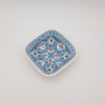 Plat carré Marocain Turquoise - L 16.5 cm