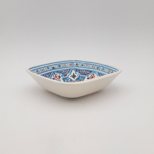 Plat carré Marocain Turquoise - L 16.5 cm