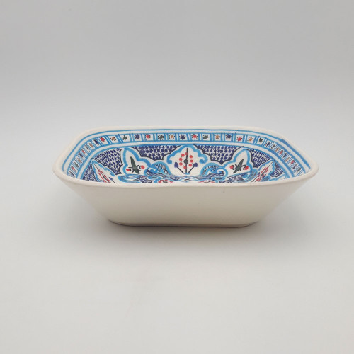 Plat carré Marocain Turquoise - L 23 cm