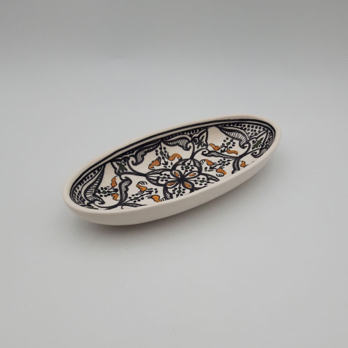 Plat ovale Marocain noir - L 24 cm