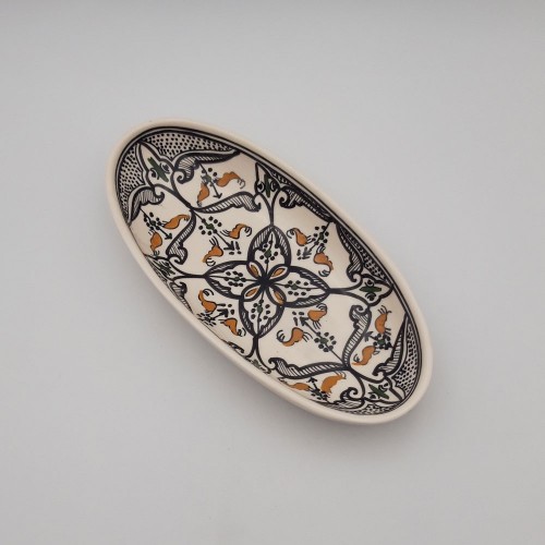 Plat ovale Marocain noir - L 30 cm