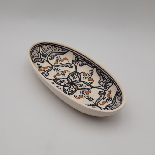 Plat ovale Marocain noir - L 30 cm