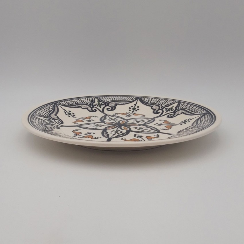 Assiette plate Marocain noir - D 28 cm