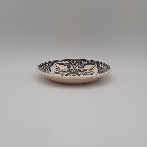 Lot de 6 assiettes à entrée ou dessert Marocain noir - D 20 cm