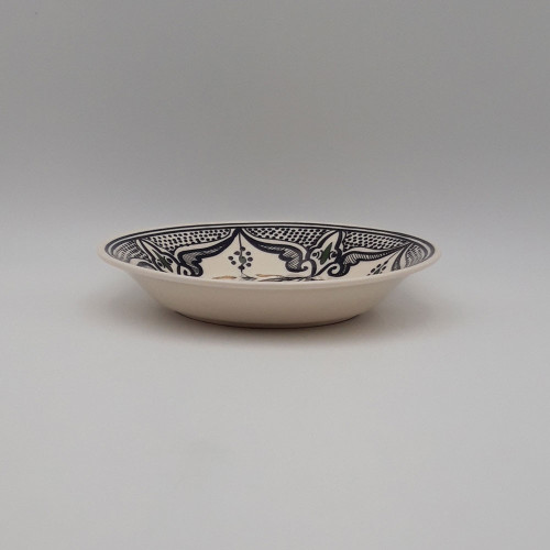 Assiette creuse Marocain noir - D 24 cm