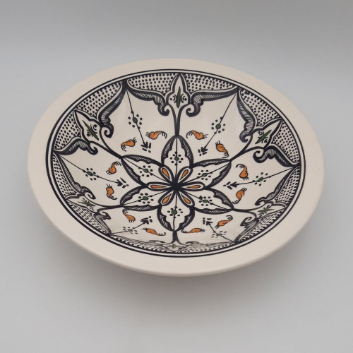 Service à couscous assiettes creuses Marocain noir - 12 pers