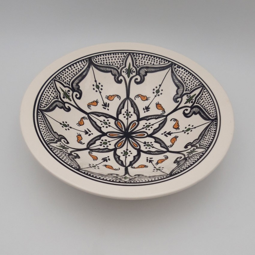 Service à couscous assiettes creuses Marocain noir - 6 pers