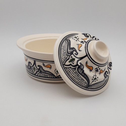 Service à couscous assiettes Tebsi Marocain noir - 6 pers