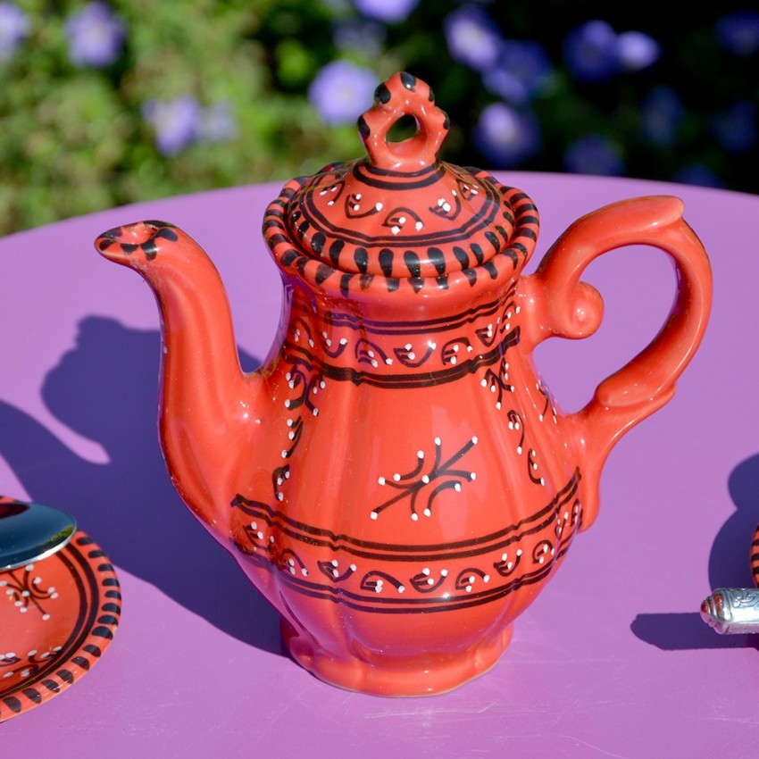 Service à café Tatoué rouge