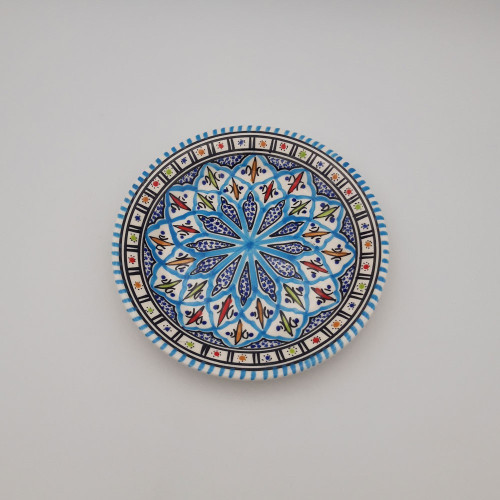 Assiette à entrée ou dessert Bakir turquoise - D 20 cm