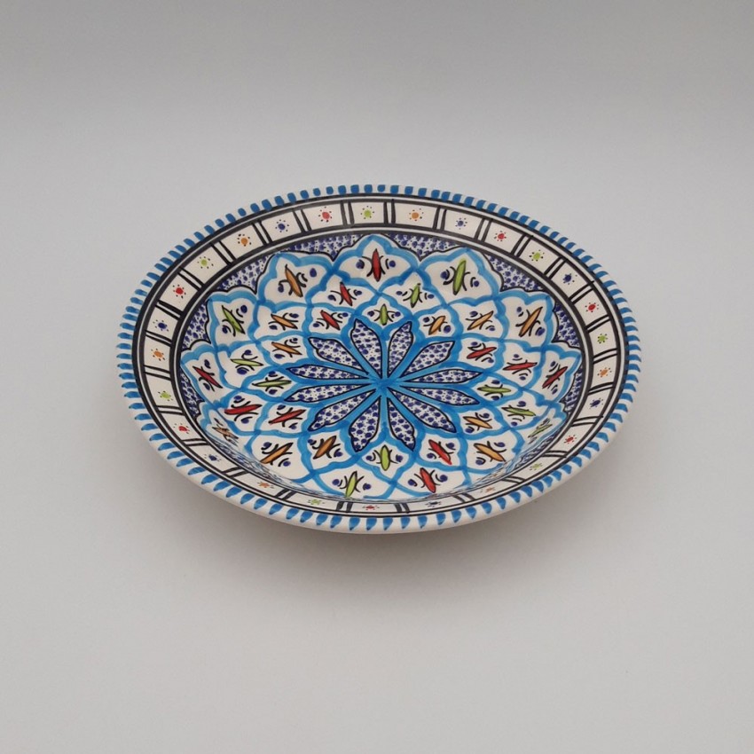 Assiette creuse Bakir turquoise - Diam 24 cm