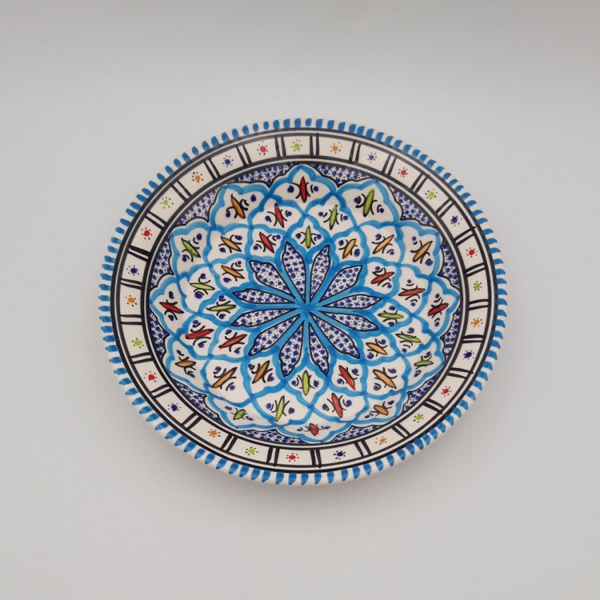 Assiette creuse Bakir turquoise - Diam 24 cm