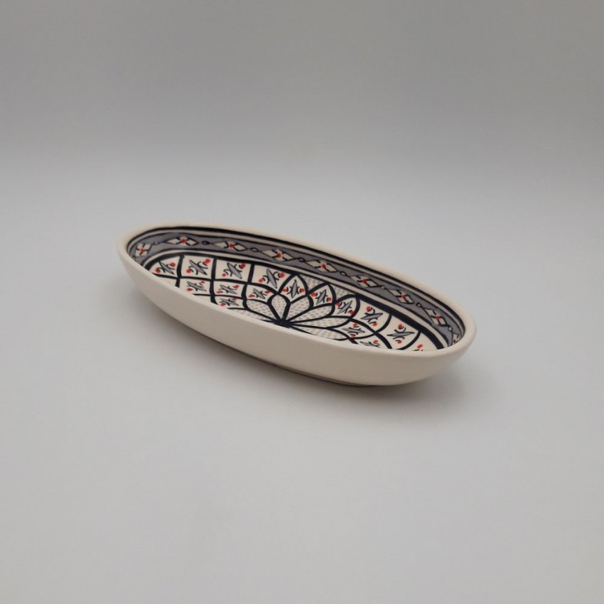 Plat ovale Bakir gris - L 30 cm