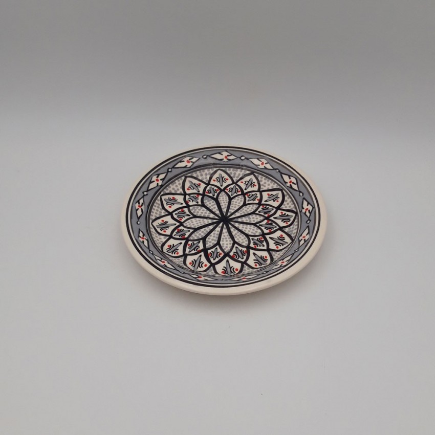 Assiette à entrée ou dessert Bakir gris - D 20 cm