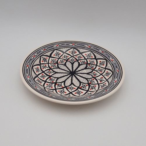 Assiette plate Bakir gris - D 24 cm