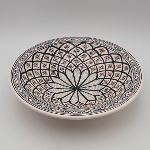 Plat Tebsi Bakir gris - D 33 cm