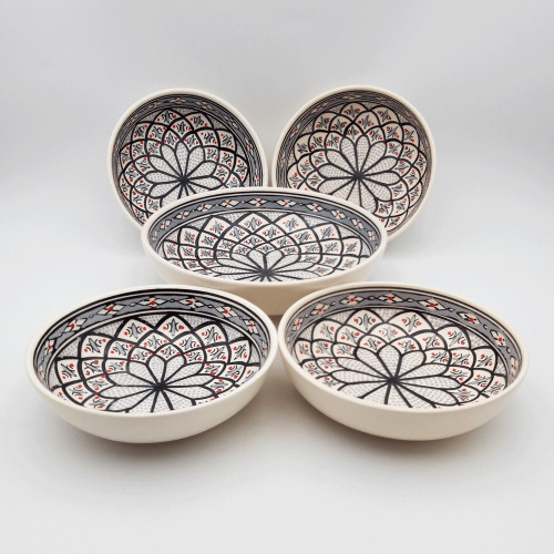 Service à couscous assiettes jattes Bakir gris - 4 pers