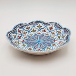 Assiette creuse fleur Bakir turquoise - D 23 cm