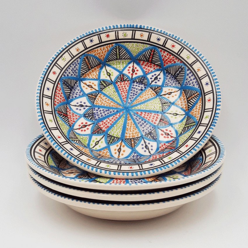 Lot de 4 assiettes creuses Bakir royal - D 24 cm