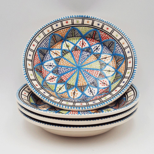 Lot de 4 assiettes creuses Bakir royal - D 24 cm