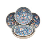 Service à couscous assiettes jattes Marocain Turquoise - 4 pers