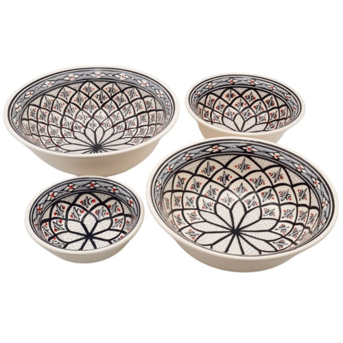 Lot de 4 saladiers Bakir gris