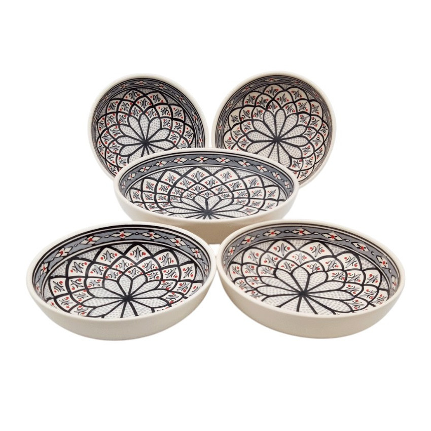 Service à couscous assiettes jattes Bakir gris - 4 pers