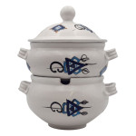 Couscoussier de service Sahel Bleu - Grand modèle