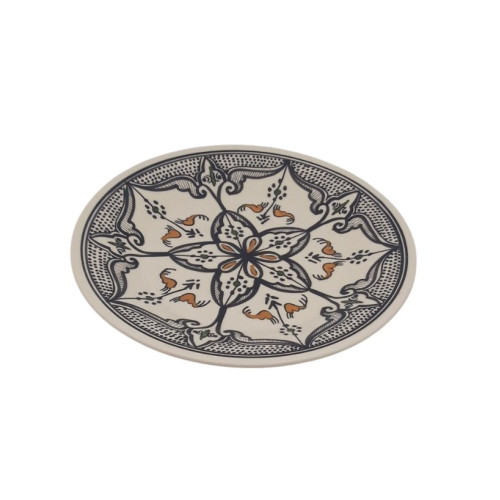 Assiette plate Marocain noir - D 28 cm