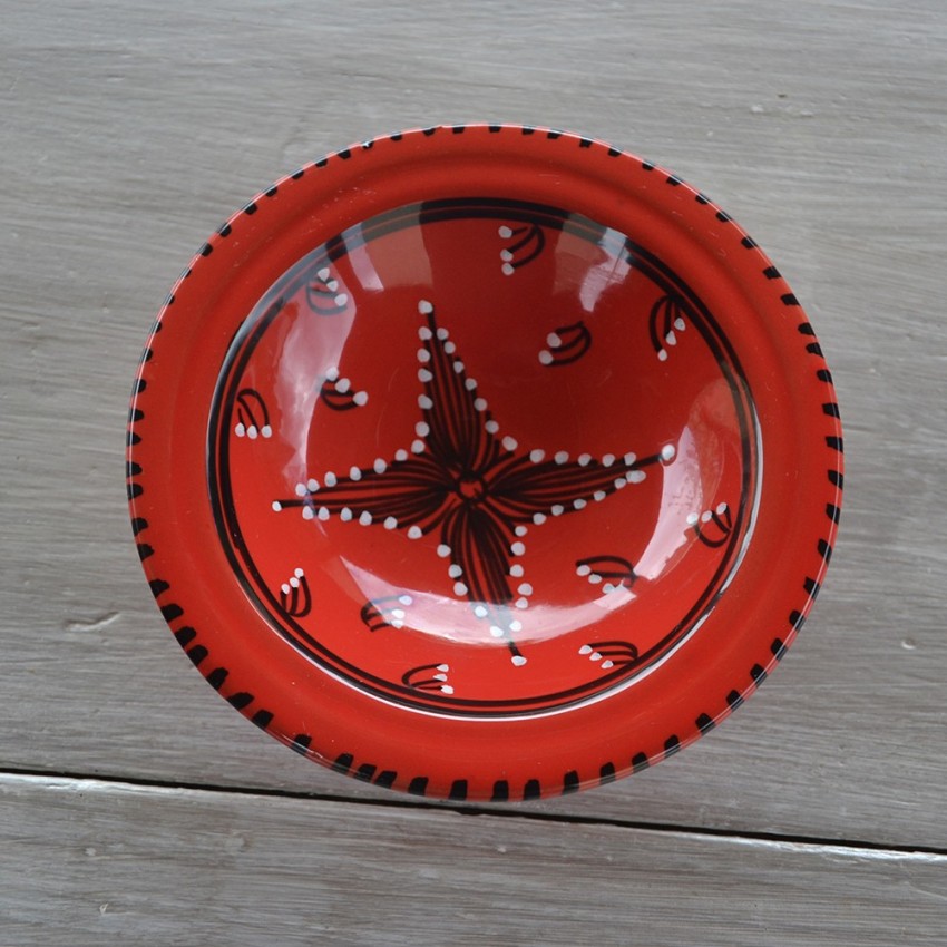 Assiette Tebsi Tatoué rouge - D 14 cm