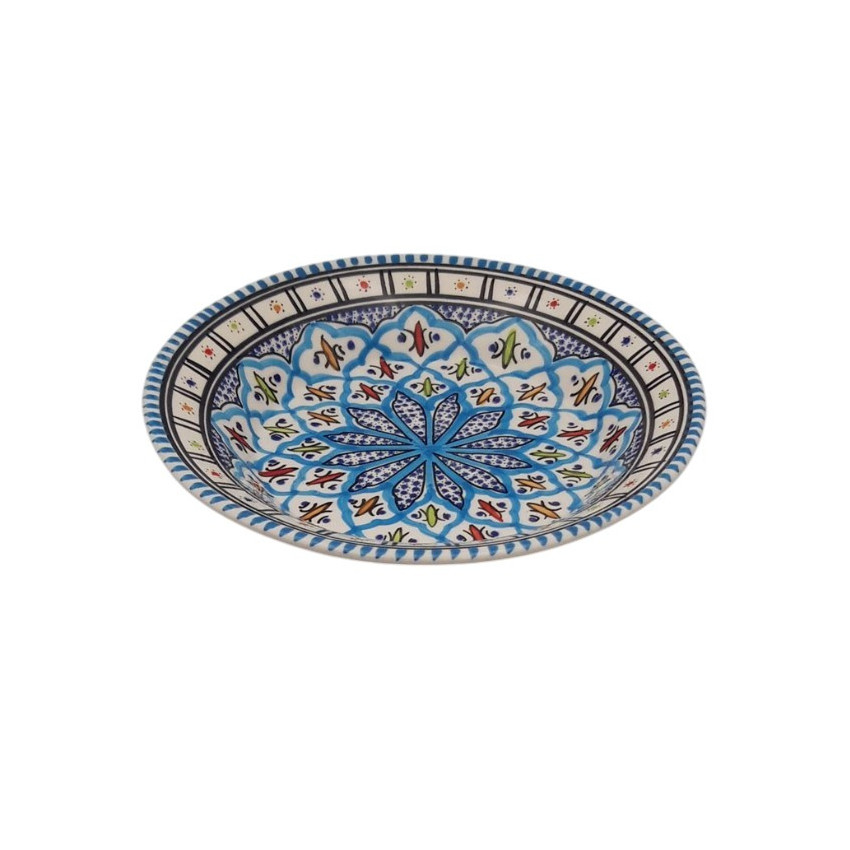 Assiette creuse Bakir turquoise - D 24 cm